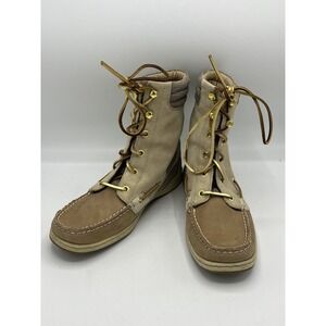 Sperry Top-Sider Women's Hikerfish Boot 9531401 Size 8.5M Brown Beige Shimmer‎